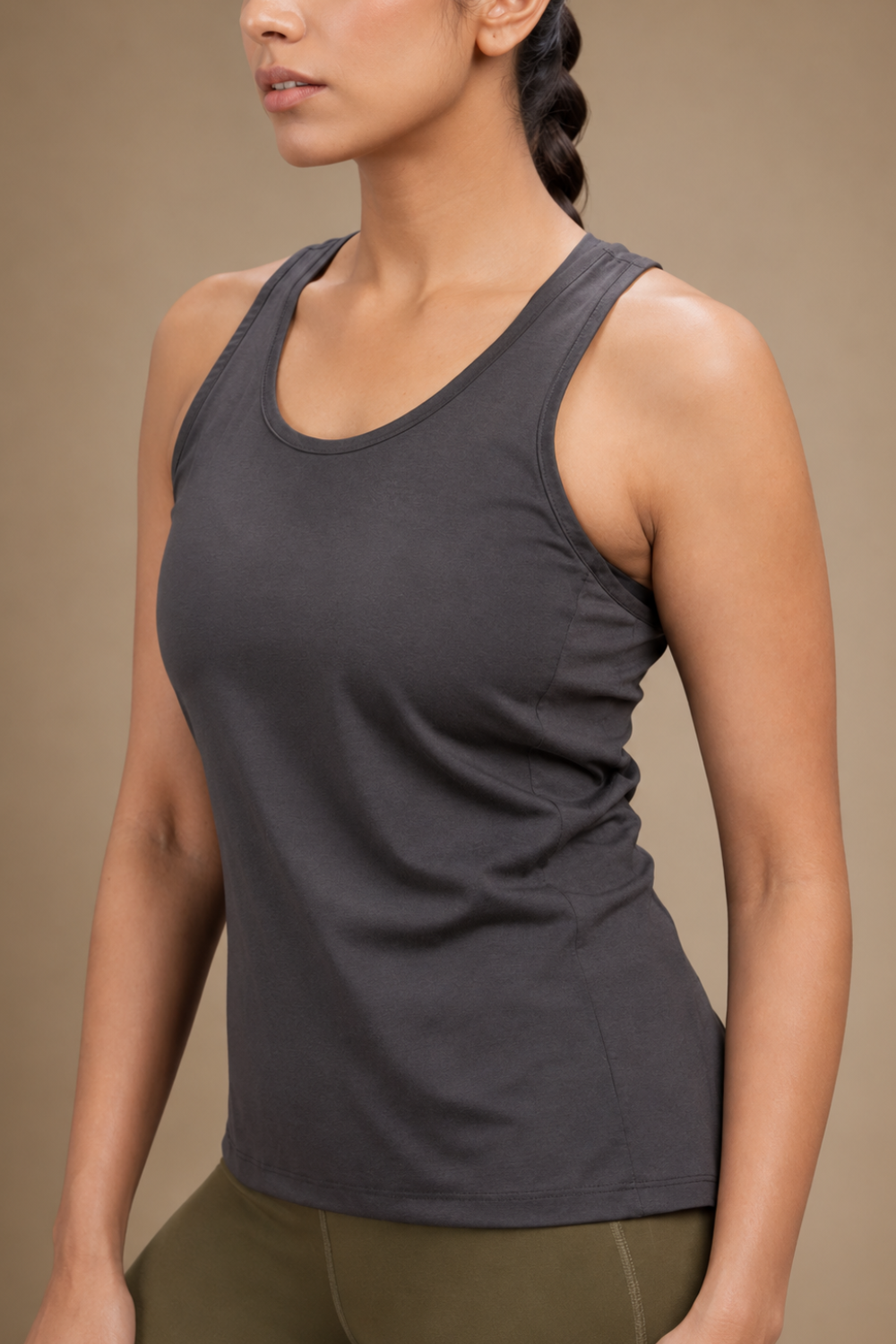 Bio Active Tank – EcoCiclo™ Biodegradable Polyester (Coal Grey)