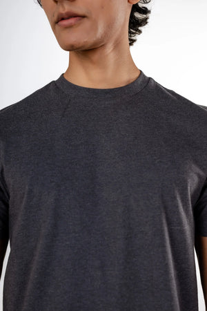 Carbon Heavyweight Melange T-Shirt – Sorona™ (Charcoal Melange)