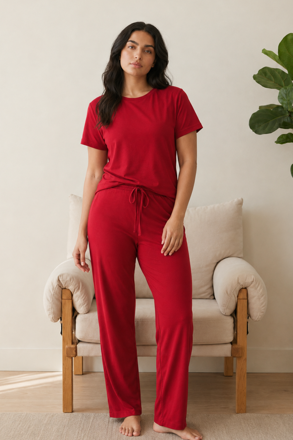 UltraSoft Bamboo Lounge Set (Bold Red)