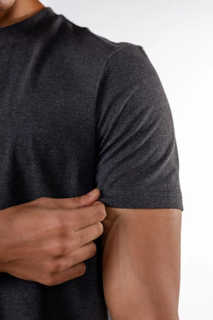 Carbon Heavyweight Melange T-Shirt – Sorona™ (Charcoal Melange)