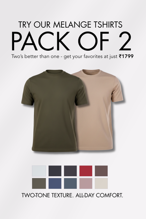 Carbon Heavyweight Melange T-Shirt - Pack of 2