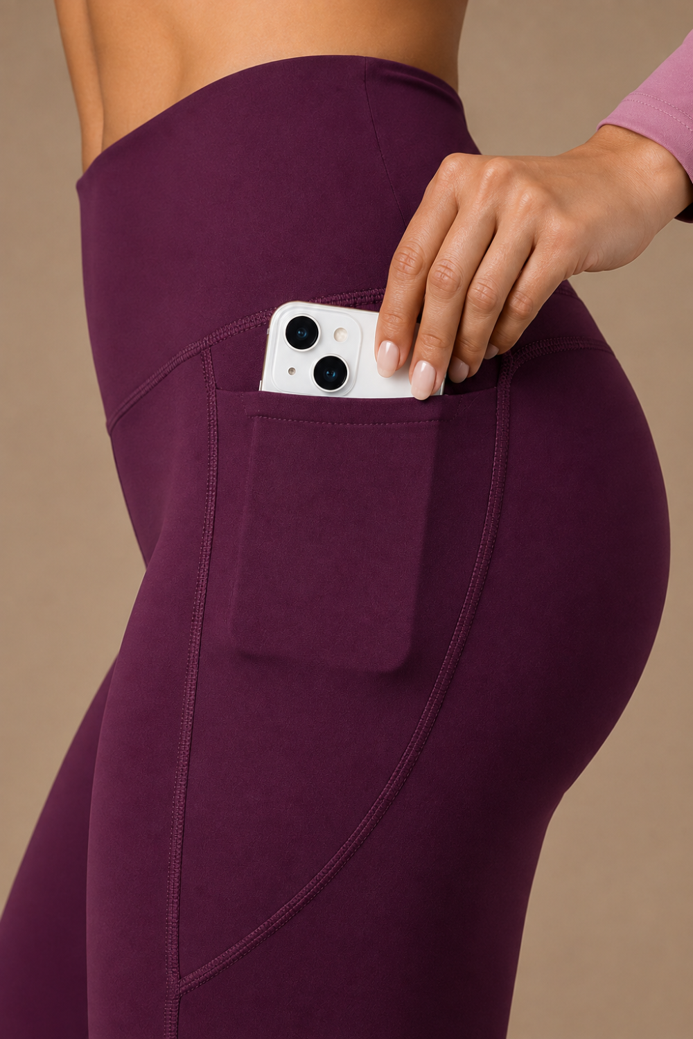 Flared Yoga Leggings (Bio-Poly Edition) (Deep Purple)