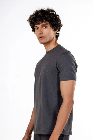 Carbon Heavyweight Melange T-Shirt – Sorona™ (Charcoal Melange)