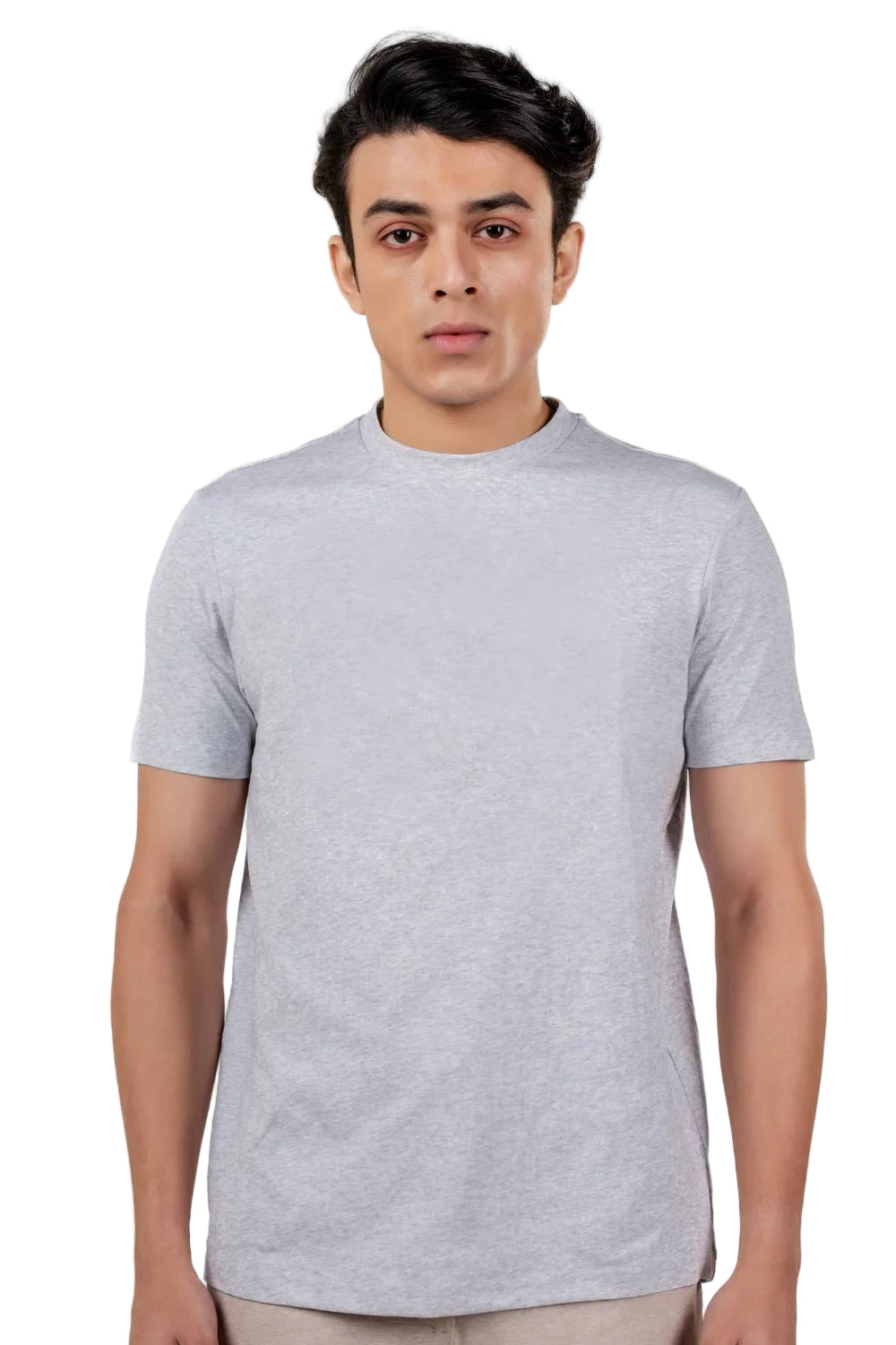 Carbon Heavyweight Melange T-Shirt – Sorona™ (Light Grey Melange)