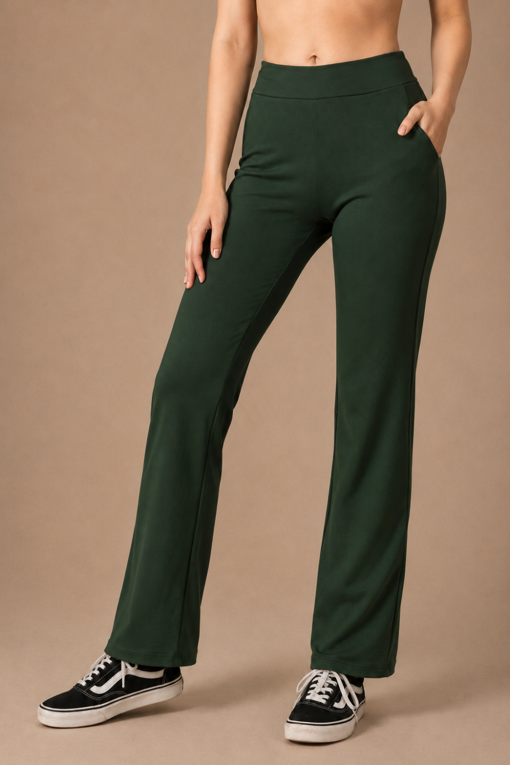 Carbon Straight Pants – EcoCiclo™ Biodegradable Polyester (Pine Green)