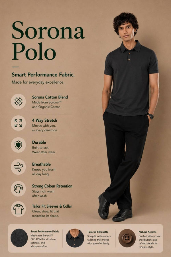 Sorona™ Polo (Coal Grey)