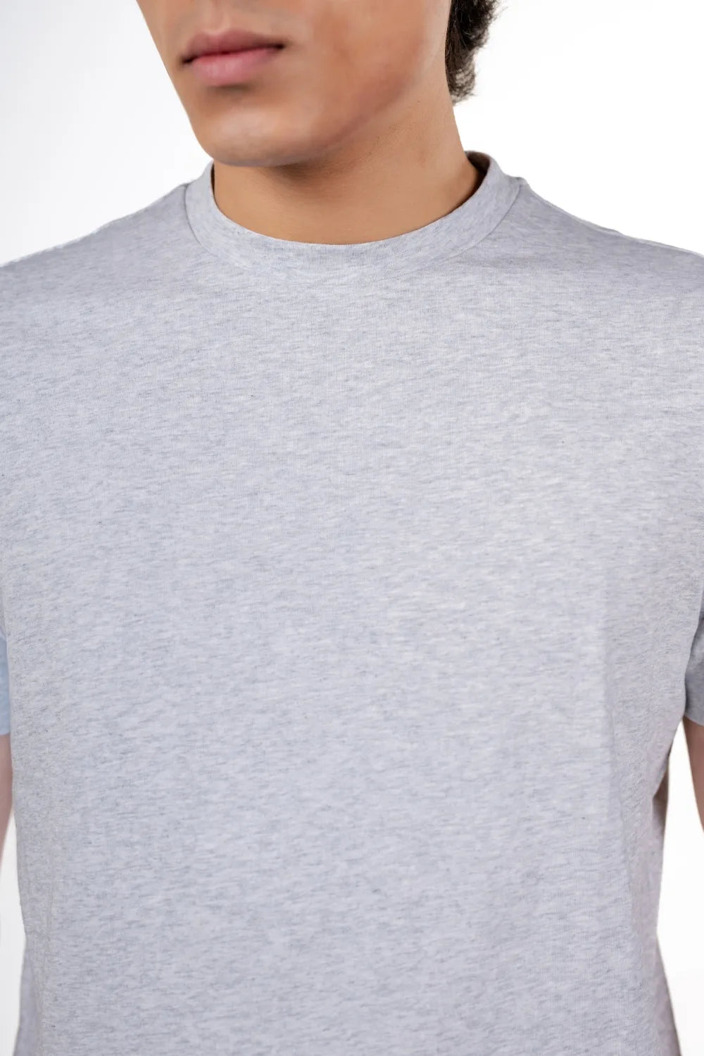 Carbon Heavyweight Melange T-Shirt – Sorona™ (Light Grey Melange)