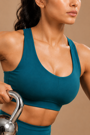 U-Neck Active Bra (Deep Teal)