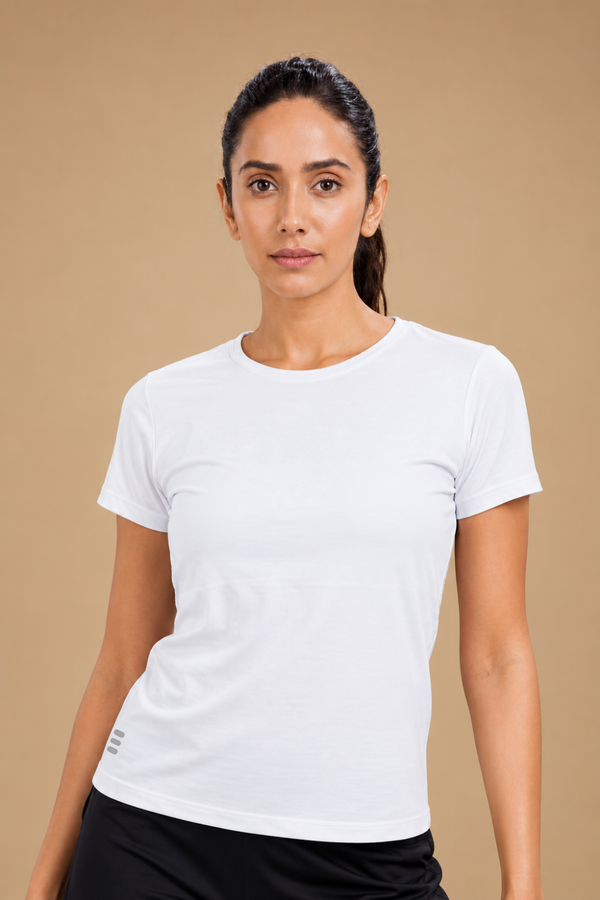 Bio Active Tee – EcoCiclo™ Biodegradable Polyester (Chalk)