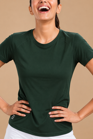 Bio Active Tee – EcoCiclo™ Biodegradable Polyester (Pine Green)
