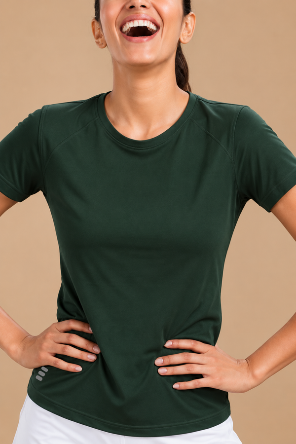 Bio Active Tee – EcoCiclo™ Biodegradable Polyester (Pine Green)