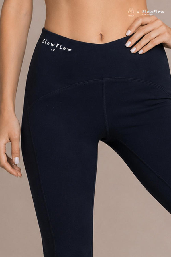 SlowFlow Straight Leggings (Carbon Black)