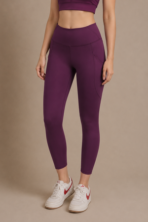 Carbon Sculpt Legging (2 Pockets) (Deep Purple)