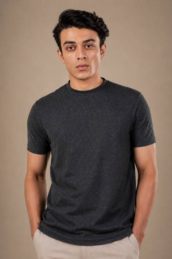 Carbon Heavyweight Melange T-Shirt – Sorona™ (Coal Melange)