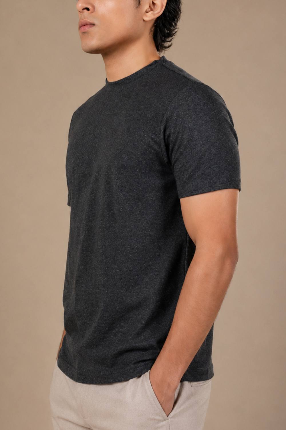 Carbon Heavyweight Melange T-Shirt – Sorona™ (Coal Melange)