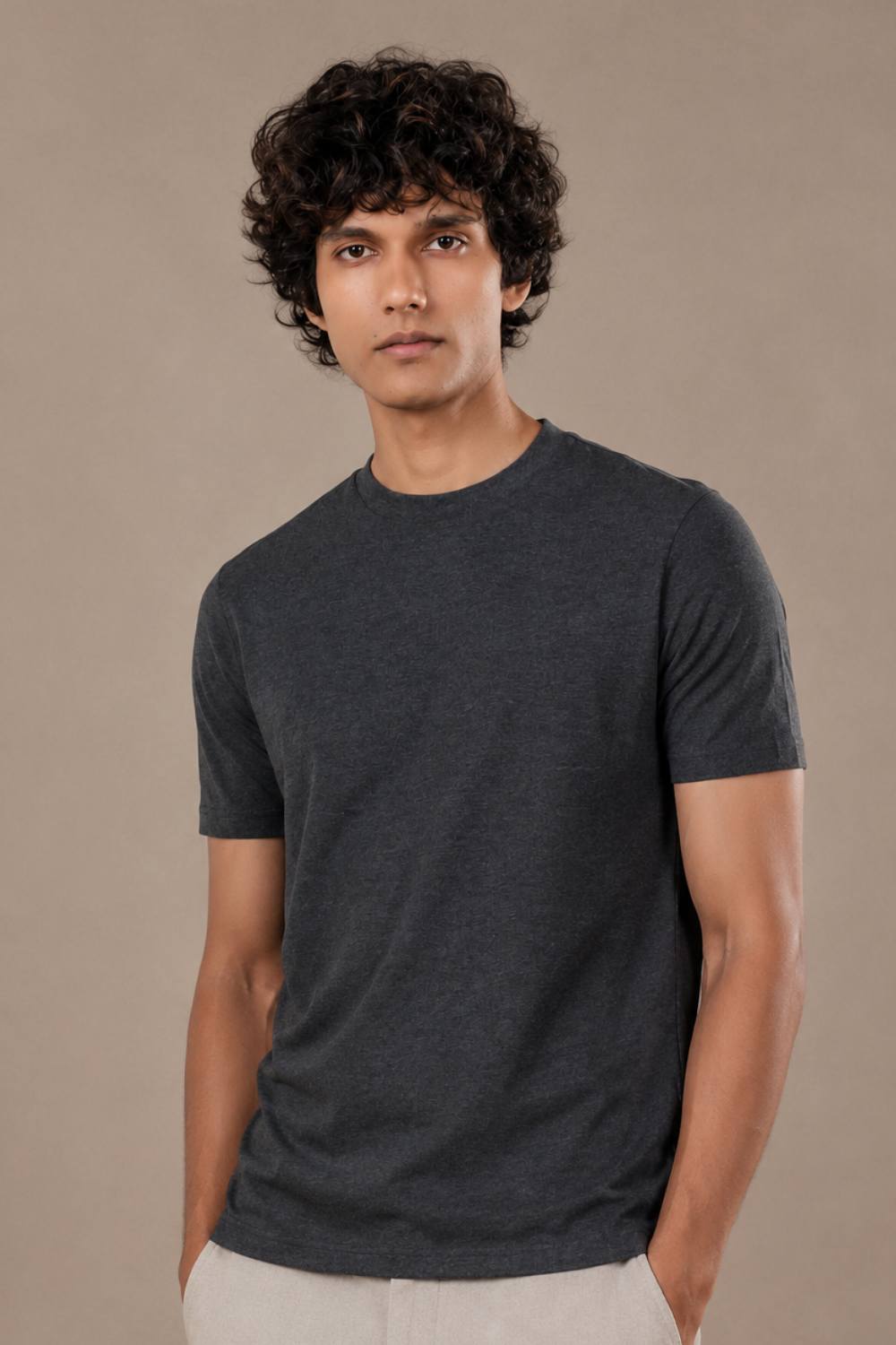 Carbon Heavyweight Melange T-Shirt – Sorona™ (Charcoal Melange)