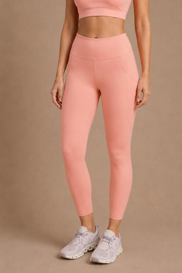 Carbon Sculpt Legging (2 Pockets) (Peach)