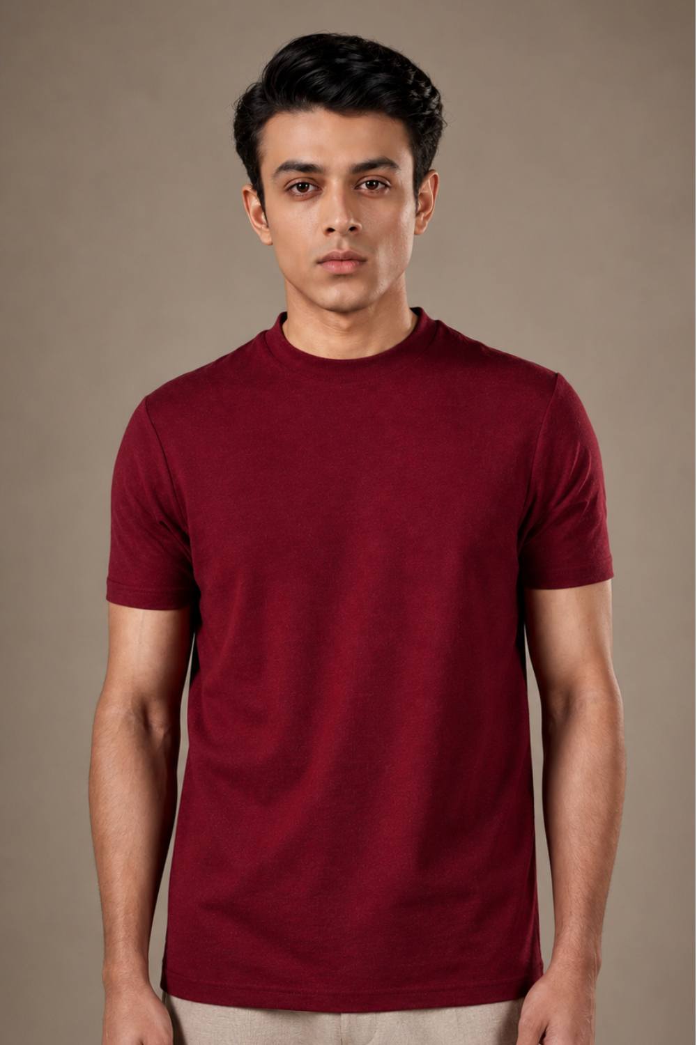 Carbon Heavyweight Melange T-Shirt – Sorona™ (Red Melange)