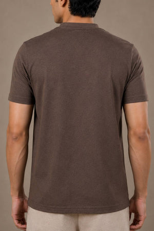 Carbon Heavyweight Melange T-Shirt – Sorona™ (Dark Brown Melange)