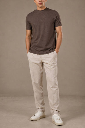 Carbon Heavyweight Melange T-Shirt – Sorona™ (Dark Brown Melange)