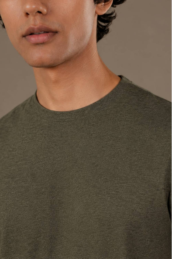 Carbon Heavyweight Melange T-Shirt – Sorona™ (Forest Melange)