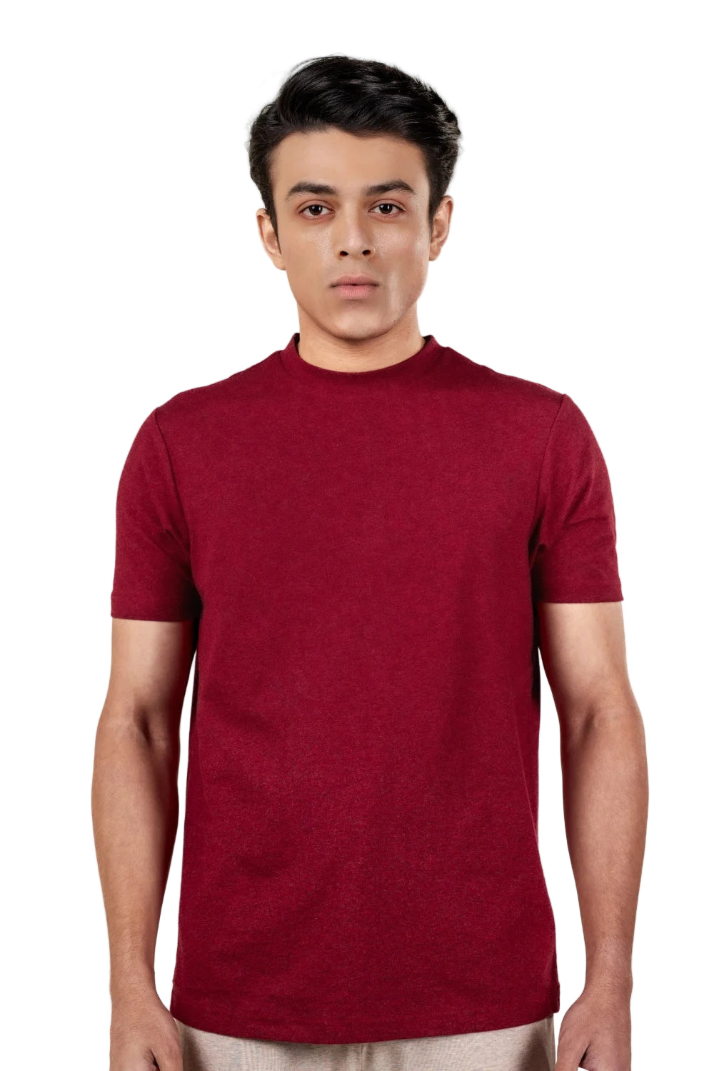 Carbon Heavyweight Melange T-Shirt – Sorona™ (Red Melange)