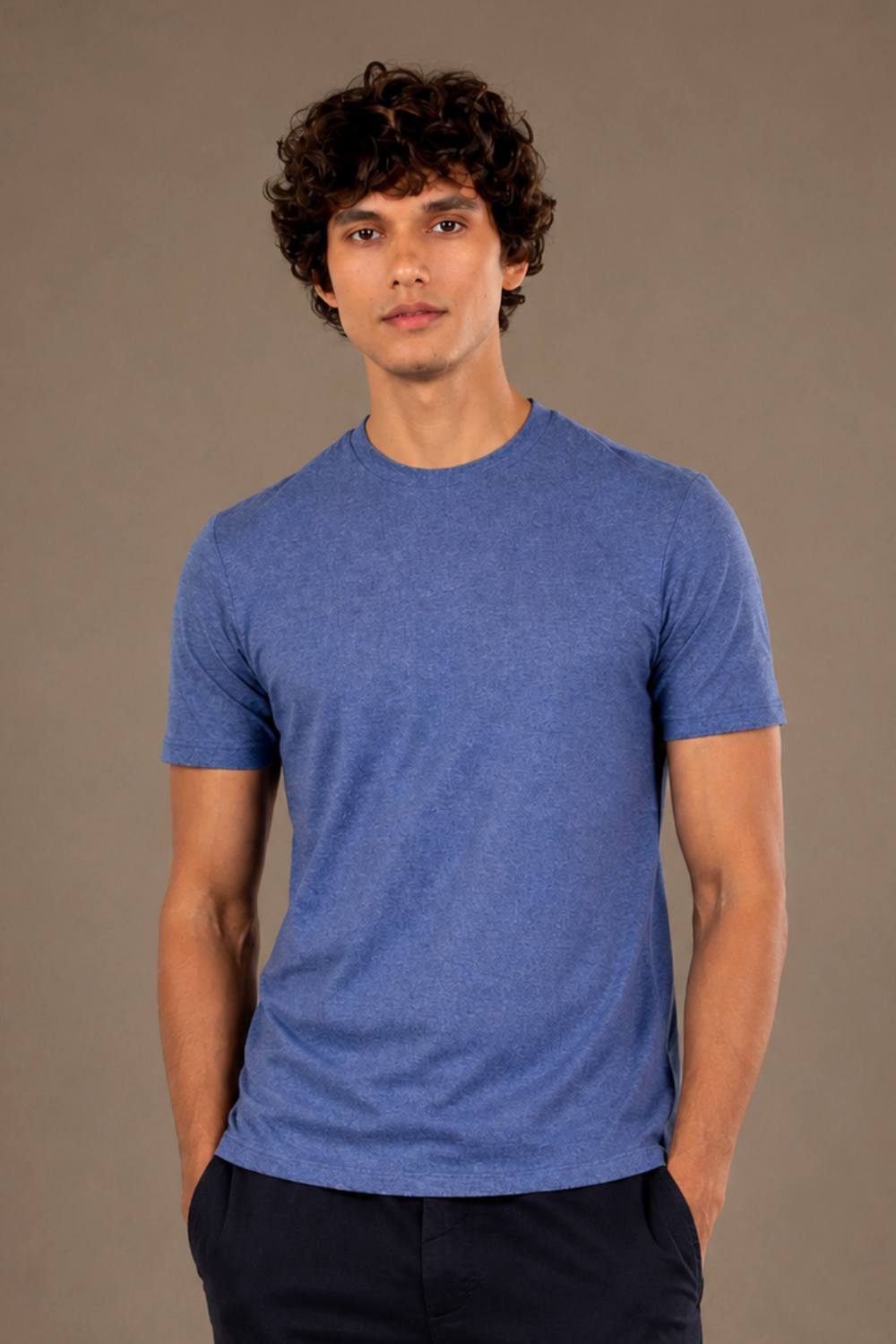 Carbon Heavyweight Melange T-Shirt – Sorona™ (Light Blue Melange)