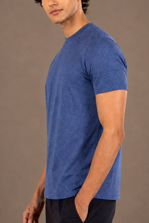 Carbon Heavyweight Melange T-Shirt – Sorona™ (Light Blue Melange)