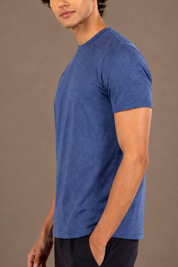 Carbon Heavyweight Melange T-Shirt – Sorona™ (Light Blue Melange)