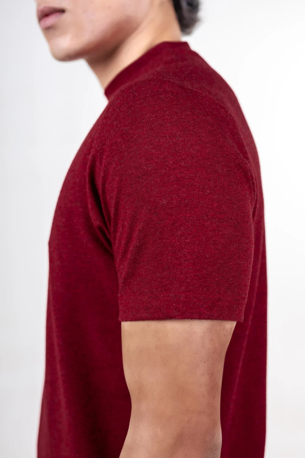 Carbon Heavyweight Melange T-Shirt – Sorona™ (Red Melange)
