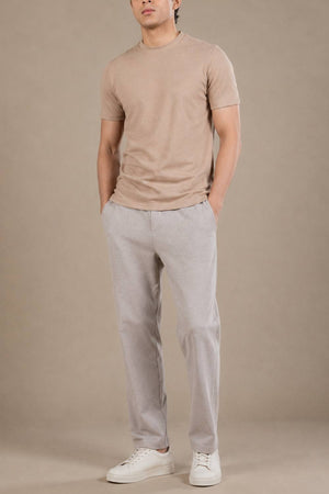 Carbon Heavyweight Melange T-Shirt – Sorona™ (Light Brown Melange)