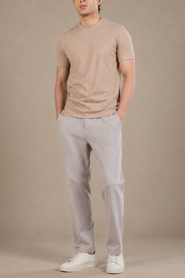 Carbon Heavyweight Melange T-Shirt – Sorona™ (Light Brown Melange)