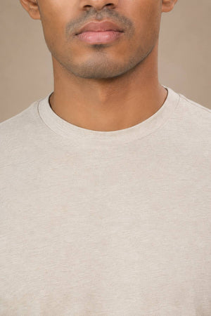 Carbon Heavyweight Melange T-Shirt – Sorona™ (Oat Melange)