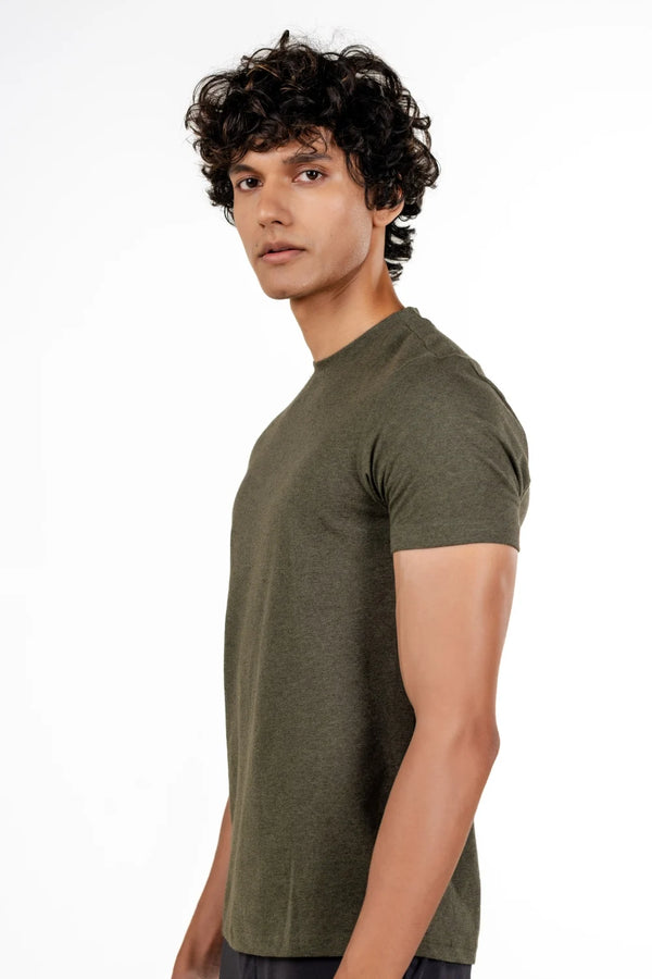 Carbon Heavyweight Melange T-Shirt – Sorona™ (Forest Melange)
