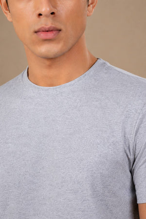 Carbon Heavyweight Melange T-Shirt – Sorona™ (Light Grey Melange)