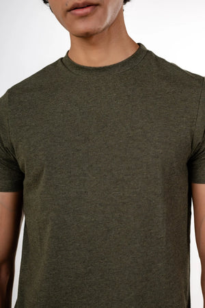 Carbon Heavyweight Melange T-Shirt – Sorona™ (Forest Melange)