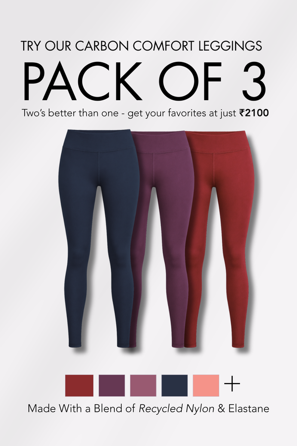 Carbon Comfort Leggings - Pack of 3