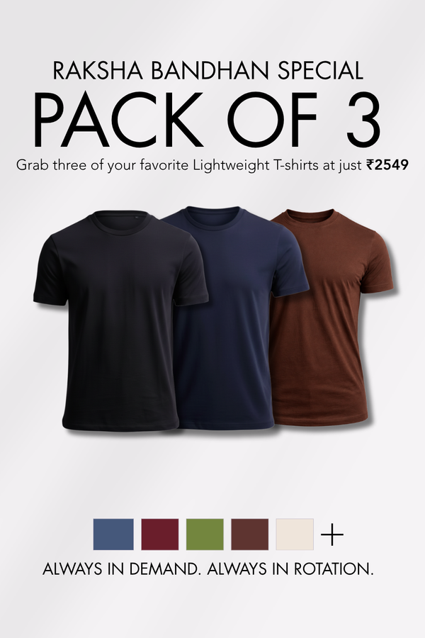 Carbon Lightweight T-Shirt - Pack of 3