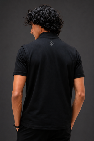 360 ONE Men's Sleeveless Jacket (Carbon Black)