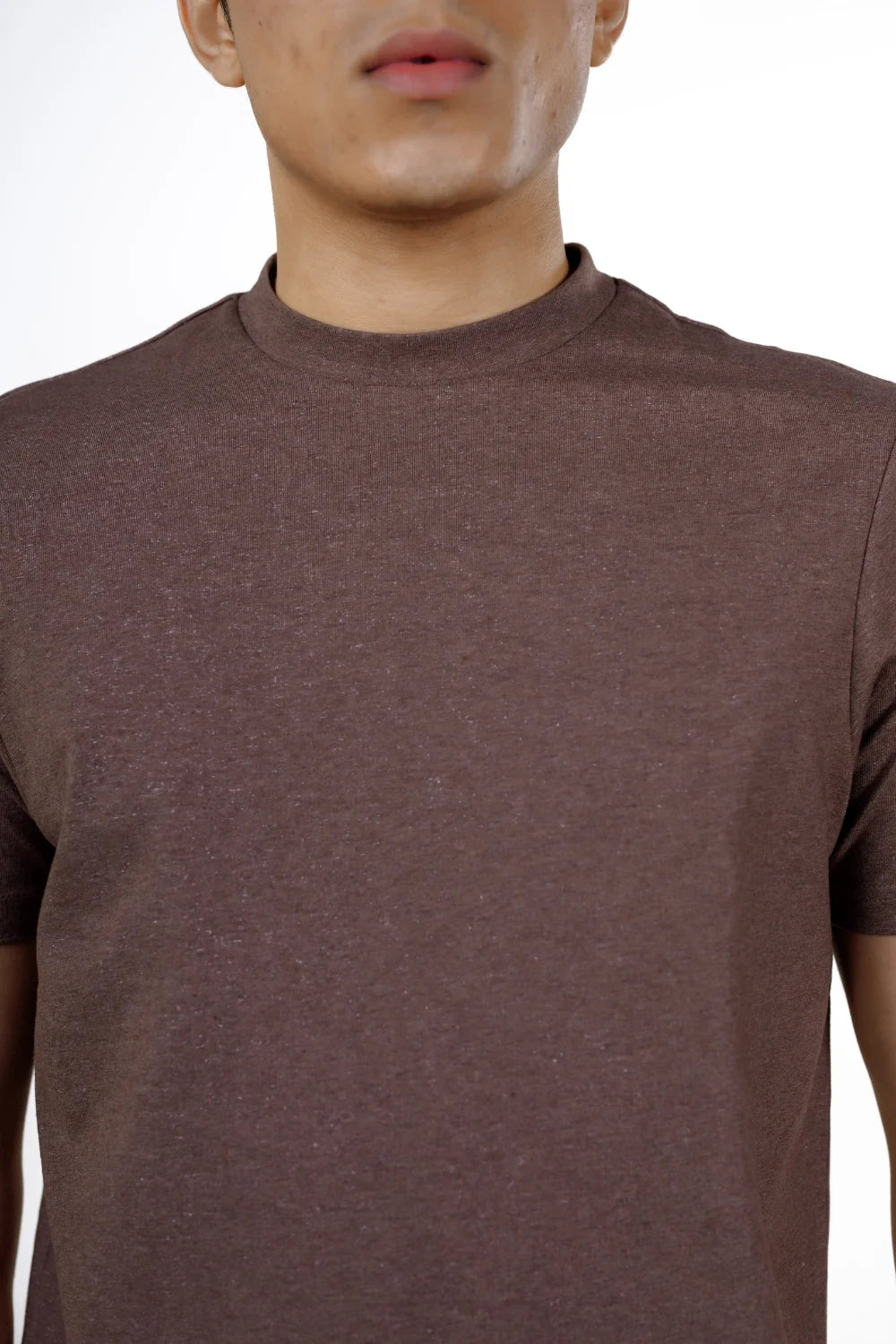 Carbon Heavyweight Melange T-Shirt – Sorona™ (Dark Brown Melange)