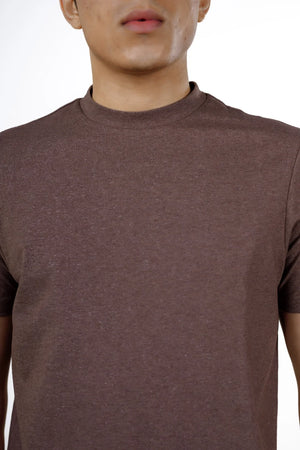 Carbon Heavyweight Melange T-Shirt – Sorona™ (Dark Brown Melange)
