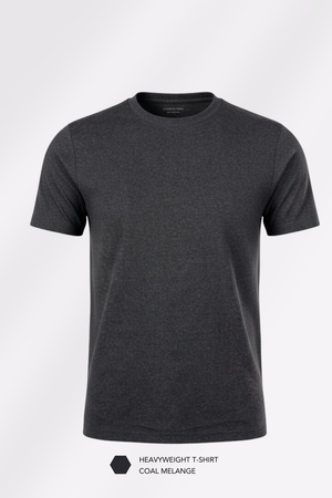Carbon Heavyweight T-Shirt - Light Grey Mel & Coal Mel - Pack of 2