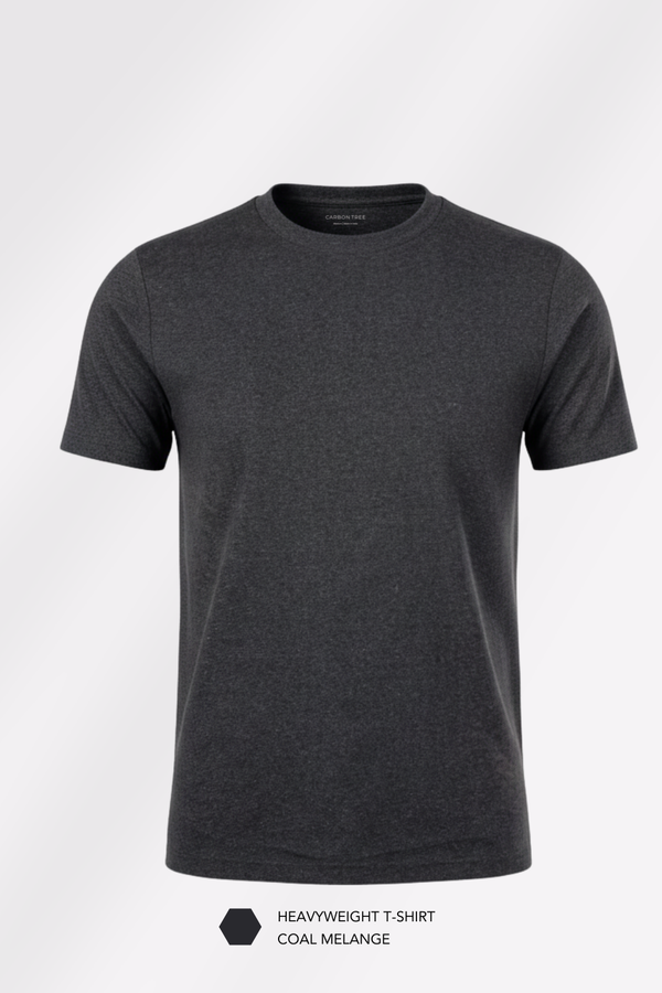 Carbon Heavyweight T-Shirt - Light Grey Mel & Coal Mel - Pack of 2