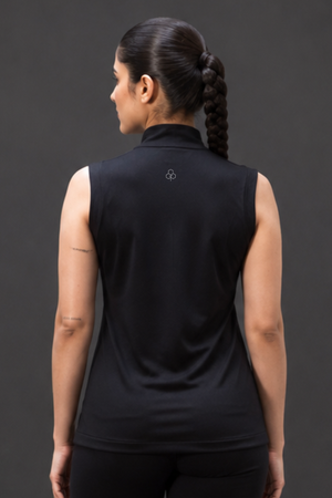 360 ONE Women's Sleeveless Jacket (Carbon Black)