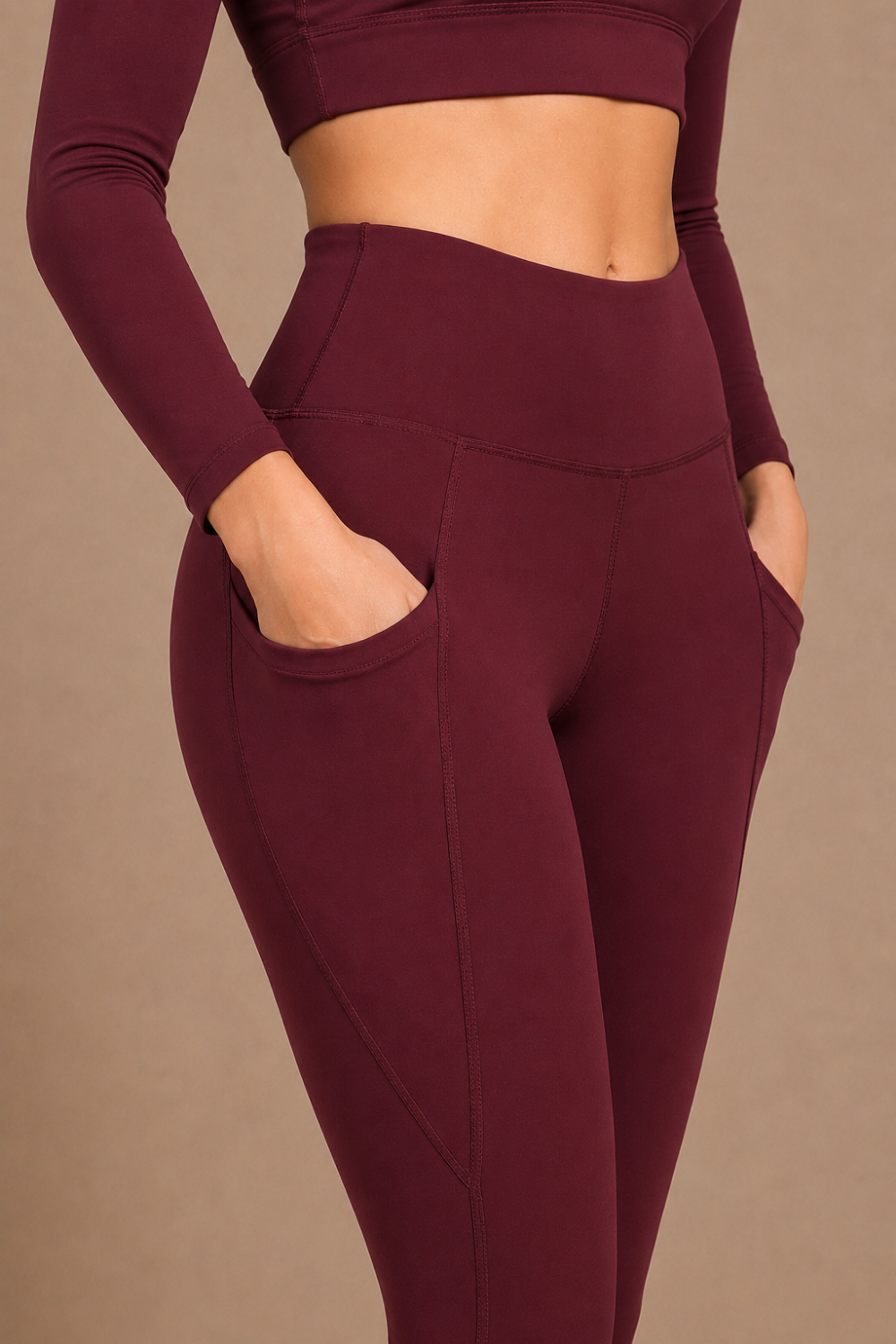 Carbon Utility Legging (2 Pockets) (Sangria)