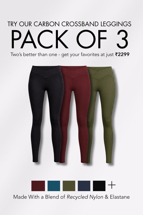 Carbon Crossband Leggings - Pack of 3