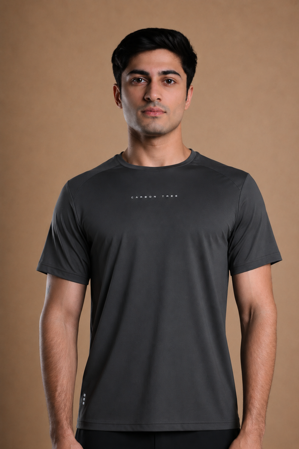 Men’s Bio Sports T-Shirt – EcoCiclo™ Biodegradable Polyester (Coal Grey)