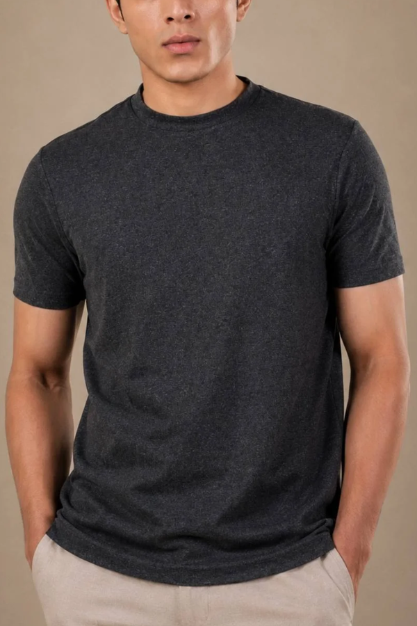 Carbon Heavyweight T-Shirt - Light Grey Mel & Coal Mel - Pack of 2