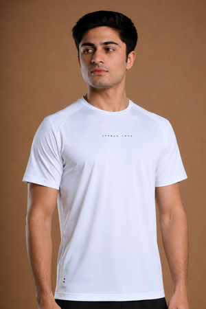 Men’s Bio Sports T-Shirt – EcoCiclo™ Biodegradable Polyester (Chalk)