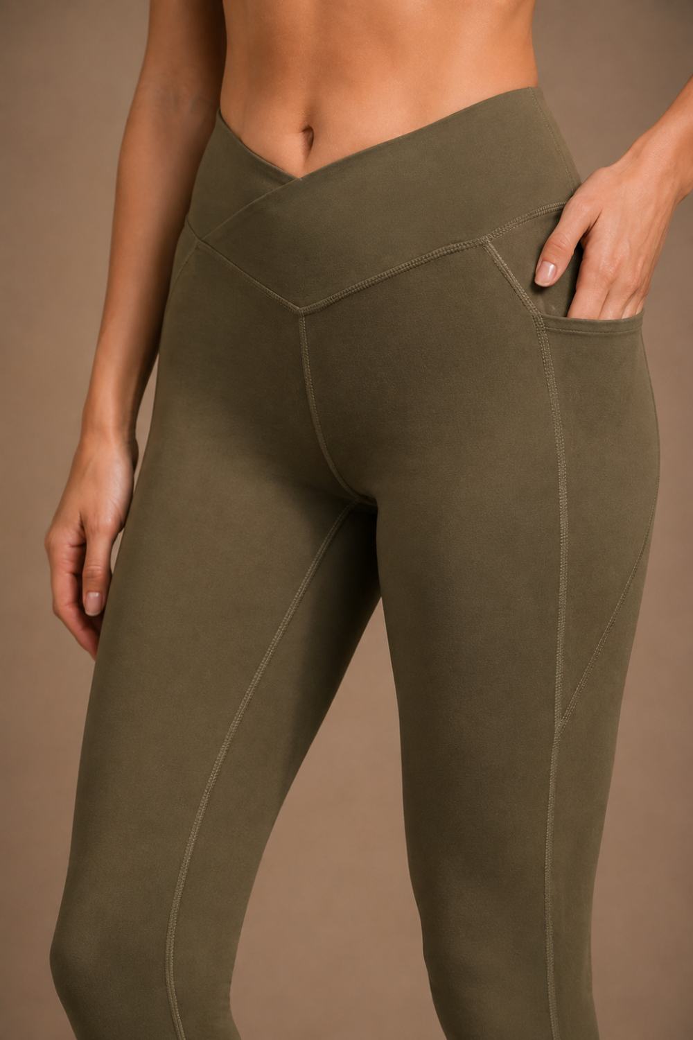 Carbon Crossband Legging (Sage Green)